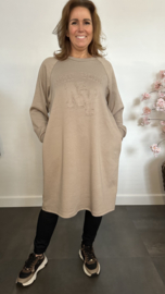 Jurk/ tuniek 2d print NY Taupe