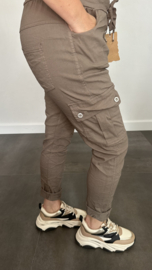 Cargo joggjeans taupe