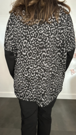 Sweater met capuchon /Panter Zwart
