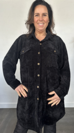 Baby rib blouse Charlie zwart