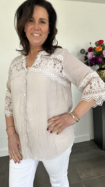 Blouse met kant Summer zand