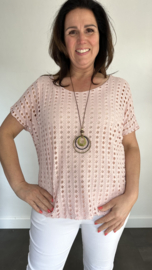 Shirt Lara met ketting roze