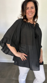 Blouse Veronica UNI +SIZE zwart