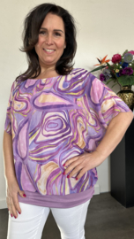 Blouse met boord Avalon lila