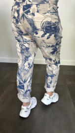 Joggjeans flowers & leaves +SIZE zand