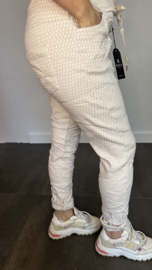 Joggjeans jacquard Nova ecru/ zand