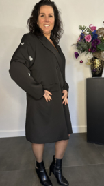 Blazer Dress hartjes zwart/ zilver