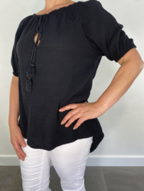 Blouse Babs zwart SALE