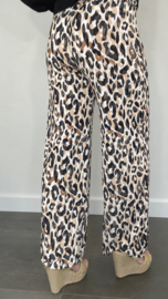 Broek met wijde pijp panter zwart sale