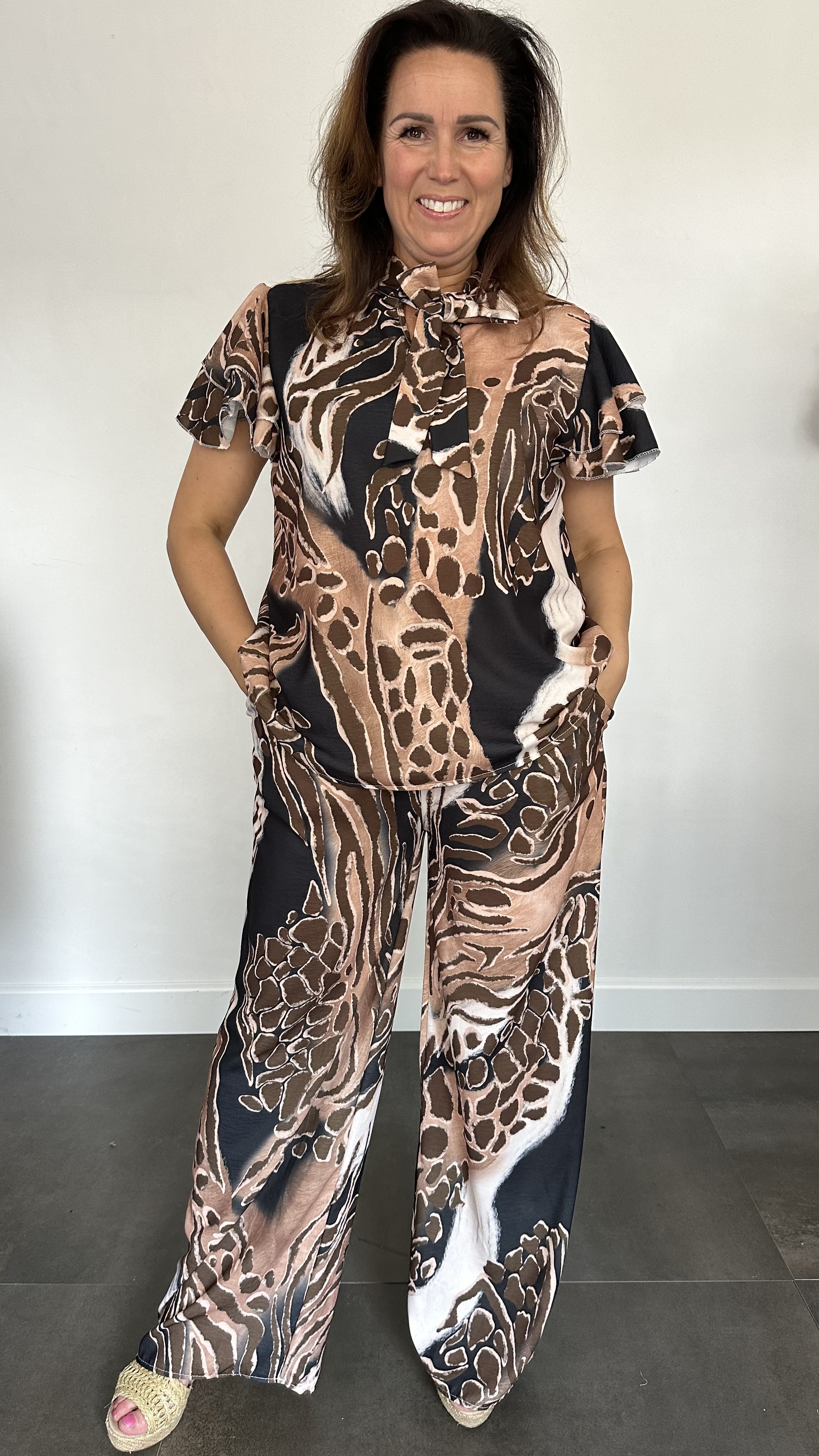 2-Delige set Morena met strik zwart SALE