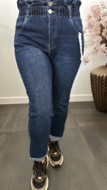 G-Smack High waist /MOM fit jeans met gesmokte tailleband