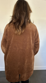 Tuniek baby rib met koord en ketting +SIZE cognac