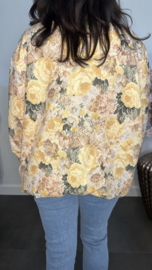 Ballon jack met bloemen Geel