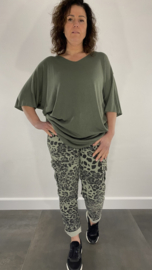 Cargo joggjeans panter leger groen