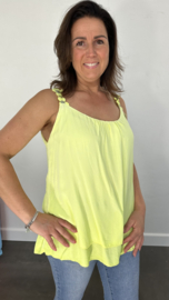 2-Laags top daisy neon geel