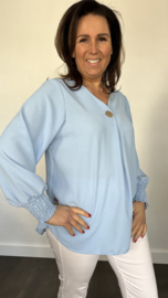 Top Nina crepe ijsblauw