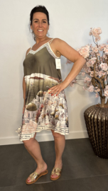 Jurk satijnlook Santorini Army
