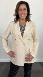 Blazer met knopen beige