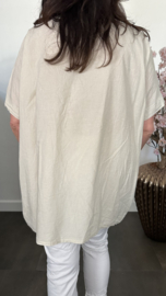 Blouse Irma broderie/ glitter Zand