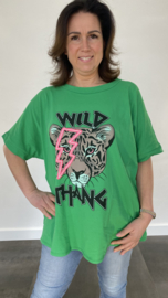Oversized t-shirt Wild Thang groen