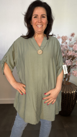 Blouse Linda linnenlook Army