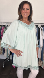 Tuniek Rita met kant mint +SIZE