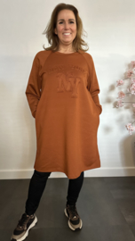 Jurk/ tuniek 2d print NY Roestbruin