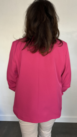 Blazer Marjan met gesmokte mouw fuchsia