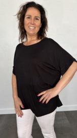 T-shirt Chanelle zwart +size