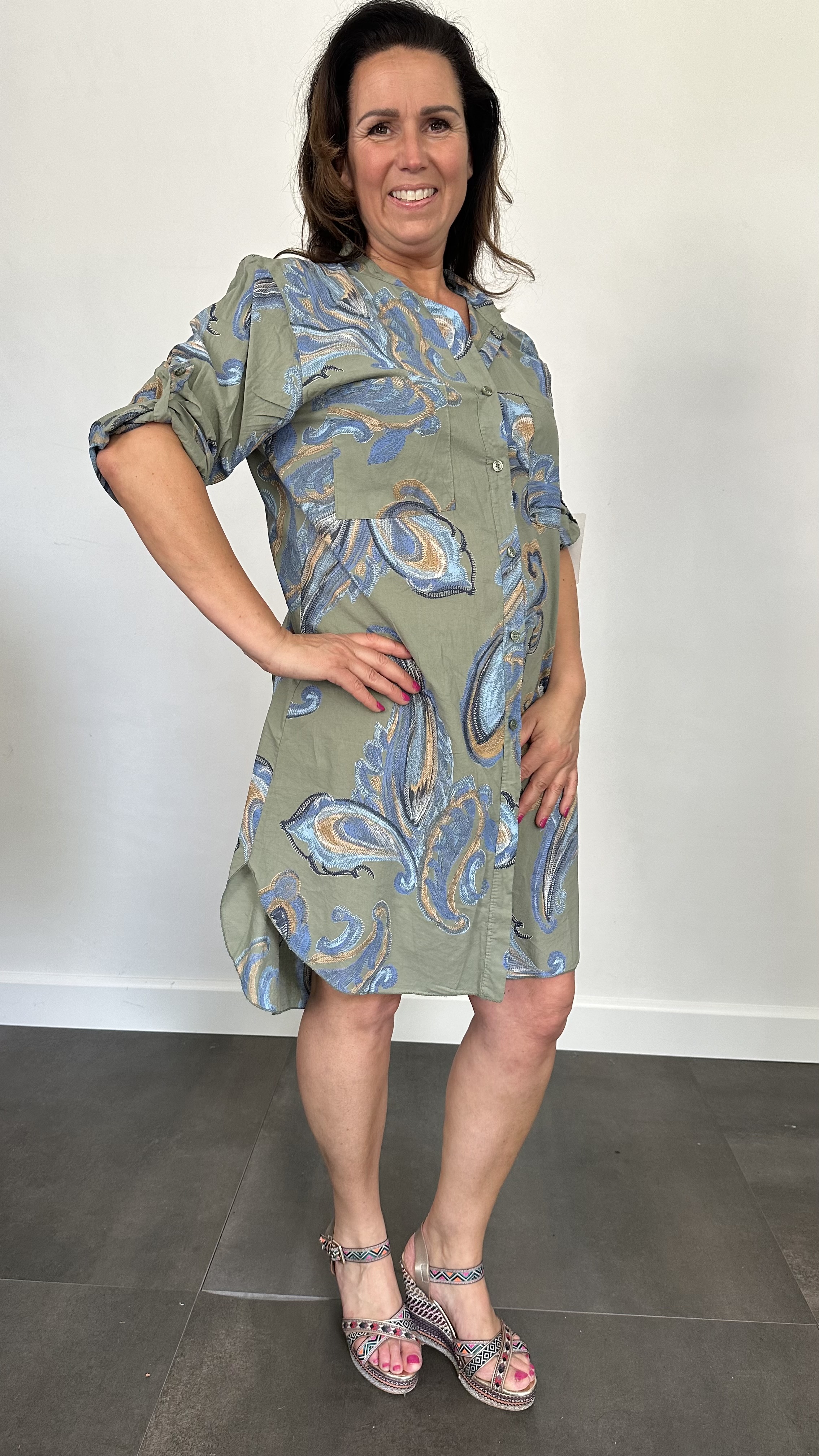 Blouse/jurk Sanne paisley army