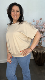 Sweatshirt met strikjes Zand