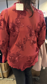 Top Dahlia met bloemen Bordeaux SALE