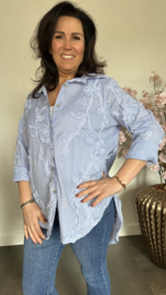 Fijn gestreepte blouse Flower