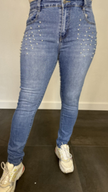 G-smack Jeans HIGH WAIST diamond & pearls