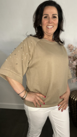 Sweatshirt parels Taupe