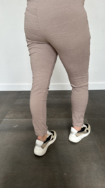 Comfy joggjeans taupe (standaard)