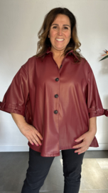 Trenchcoat kort bordeaux