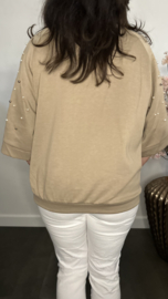 Sweatshirt parels Taupe