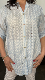 Blouse Naomi IJsblauw