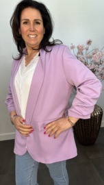 Blazer Marjan met gesmokte mouw lila
