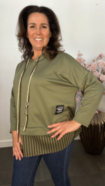Sweater met capuchon /streep Army