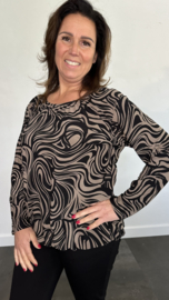 Ballon shirt met elastiek Fien (+size)