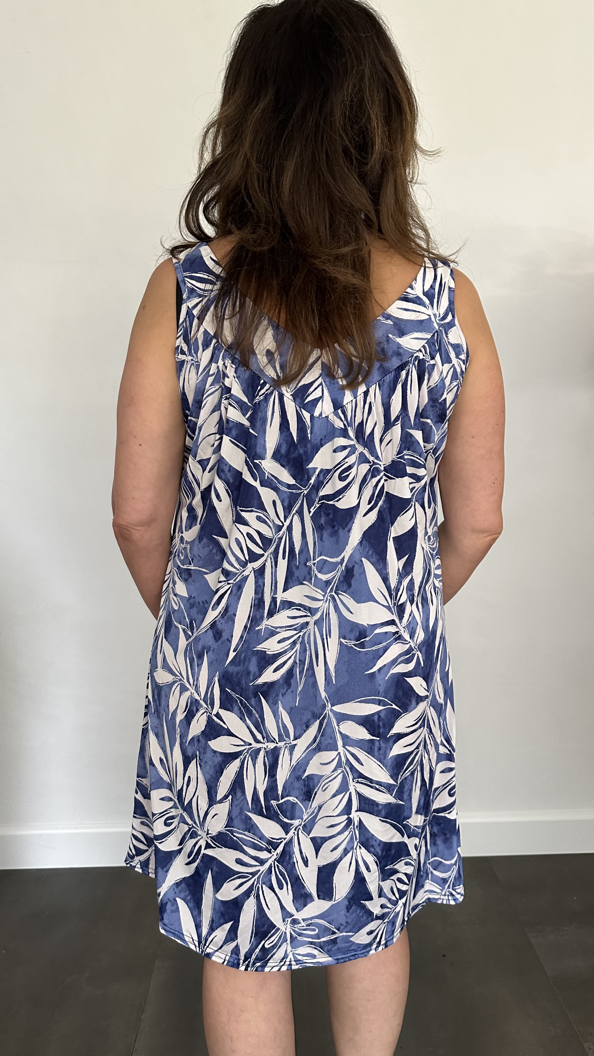 Jurkje met V-hals willow blauw
