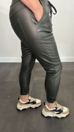 Joggjeans Leatherlook coating army