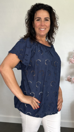 Broderie blouse Olivia Marine