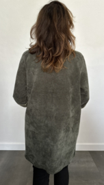 Velvet rib blouse army