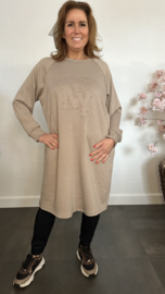Jurk/ tuniek 2d print NY Taupe