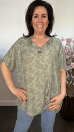 Blouse Silvi flowers Army