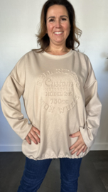 Sweater Custom +SIZE zand