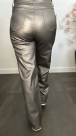 Lederlook broek G-smack "Wide leg" brons